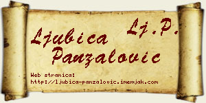 Ljubica Panzalović vizit kartica